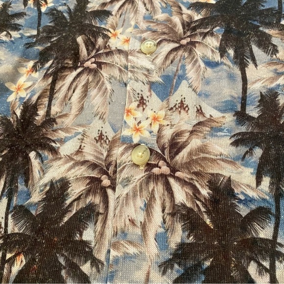 Zara palm tree button down tshirt size medium - Picture 3 of 6